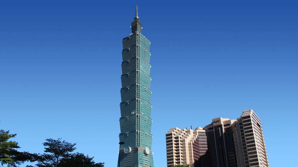 Taipei 101, le majestueux bambou bleu turquoise Taipei 101, le majestueux bambou bleu turquoise