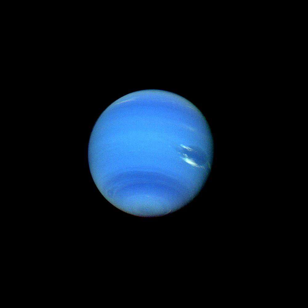 Photographie de la planète Neptune, à 4,3 milliards de kilomètres de la Terre. © Nasa, JPL-Caltech