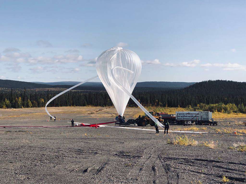 Démonstration réalisée le 11 septembre 2021 à Kiruna, en Suède, avec un ballon stratosphérique ouvert. © Thales Alenia Space
