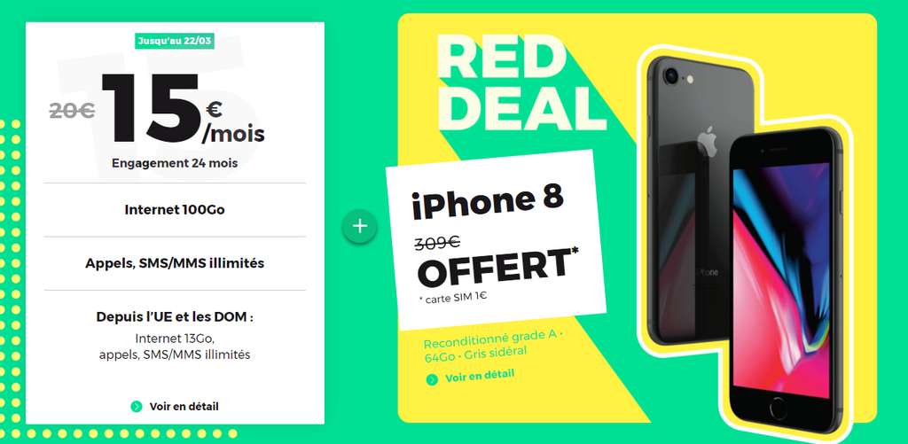 Vente Privee Red By Sfr Un Iphone 8 Offert En Souscrivant Au Forfait 100 Go