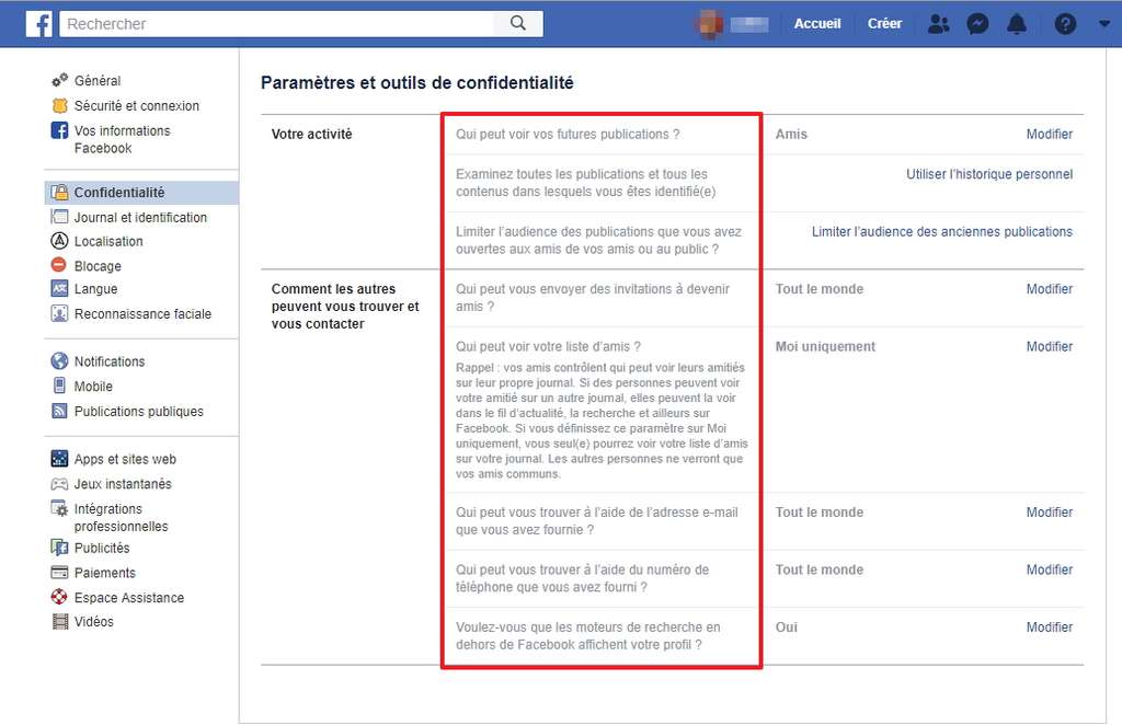 Facebook Comment Bien Regler Ses Parametres De Confidentialite