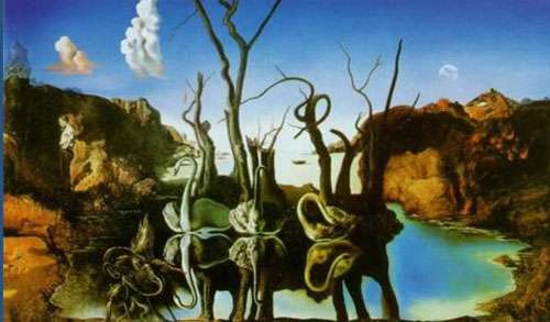Reflexion of Elephants, Dalí, 1937. © DR
