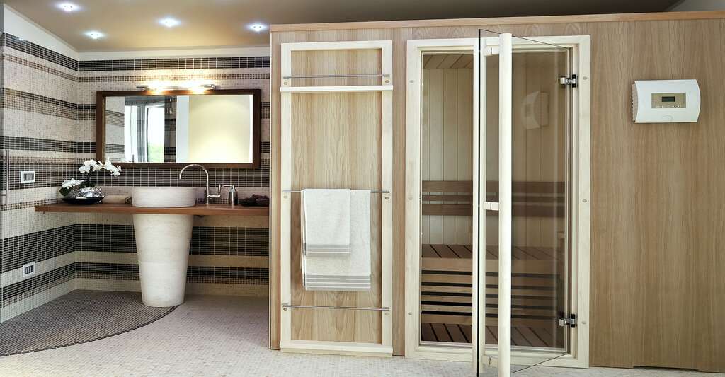 Les cabines de sauna. © AdpePhoto, Shutterstock