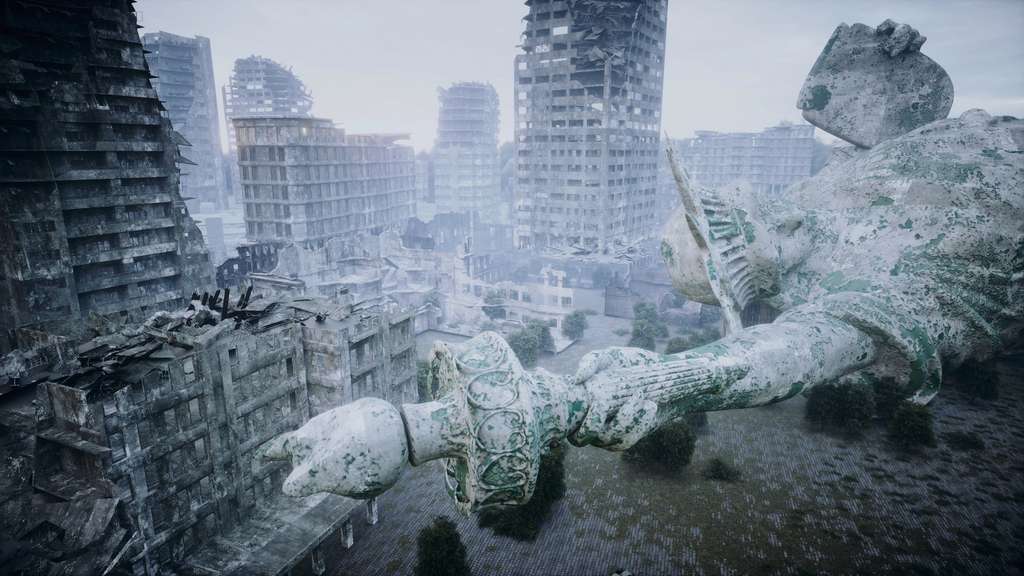 Scène d’apocalypse à New York. Illustration. © chagpg, Fotolia