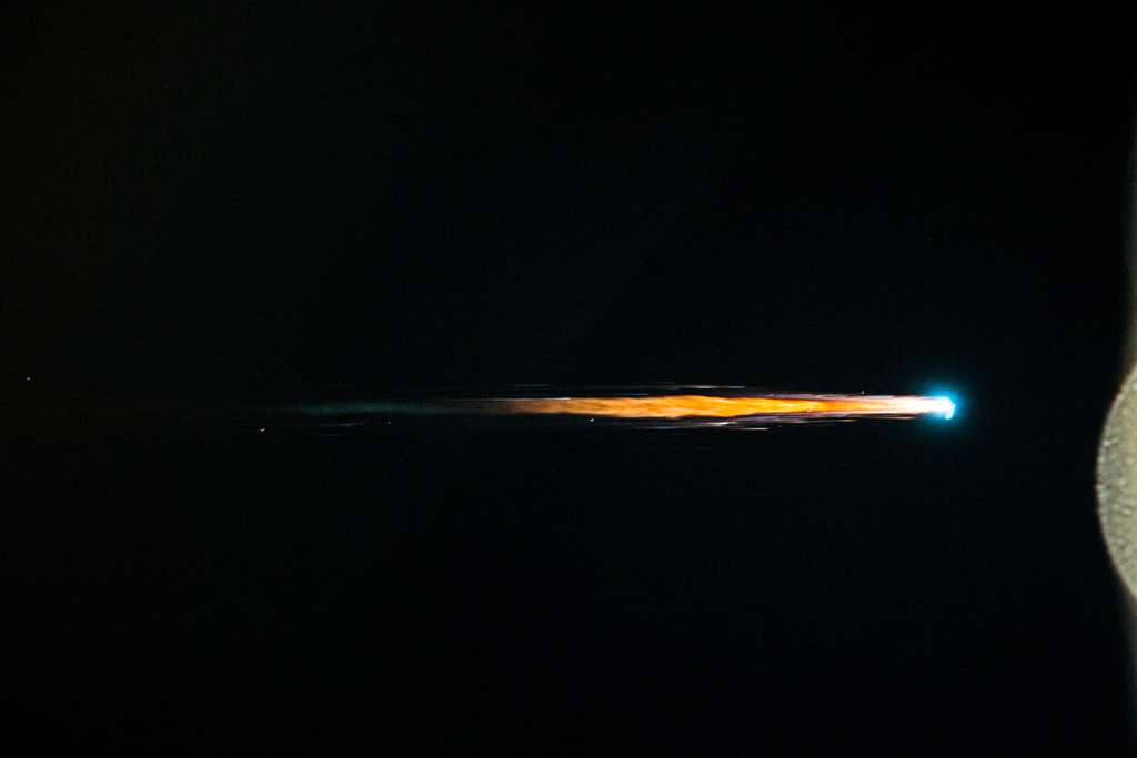 La rentrée destructive de l'ATV-4 Albert Einstein, vue depuis la Station spatiale en novembre 2013. © Nasa