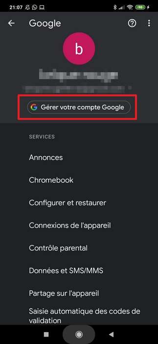 comment changer de nom sur les services