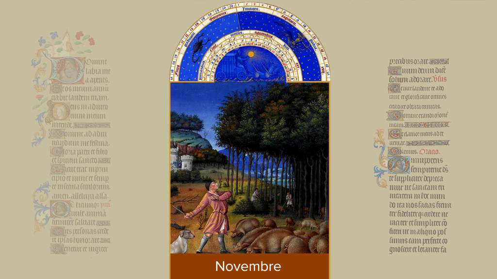 Novembre : paisson savoyarde près d’un château du duc de Berry Novembre : paisson savoyarde près d’un château du duc de Berry