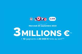 Tirage Loto FDJ : un jackpot de 3 millions d’euros en jeu ce mercredi