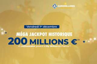 EuroMillions FDJ : Un mega jackpot historique de 200 millions d’euros en jeu ce vendredi