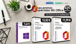 PROMO Microsoft Office : maintenant à 13,52€ seulement !