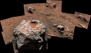 Curiosity a découvert sur Mars une météorite métallique rare