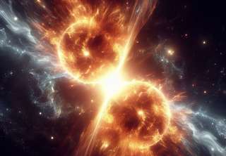 Une nébuleuse a été créée par une collision d'étoiles