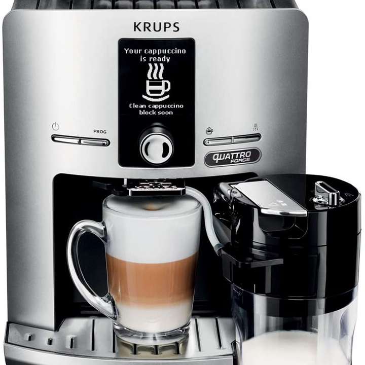 KRUPS Intuition Preference, Machine à café, Broyeur grain, Cafetière  expresso, Cappuccino, Espresso, Ecran tactile couleur, 11 recettes