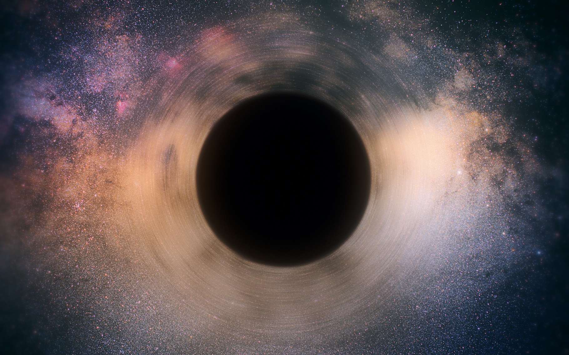 Quinze années de données n’ont pas permis aux astronomes de définir un schéma dans le rythme des flashs que nous envoie le trou noir supermassif situé au centre de la Voie lactée. © astrosystem, Adobe Stock