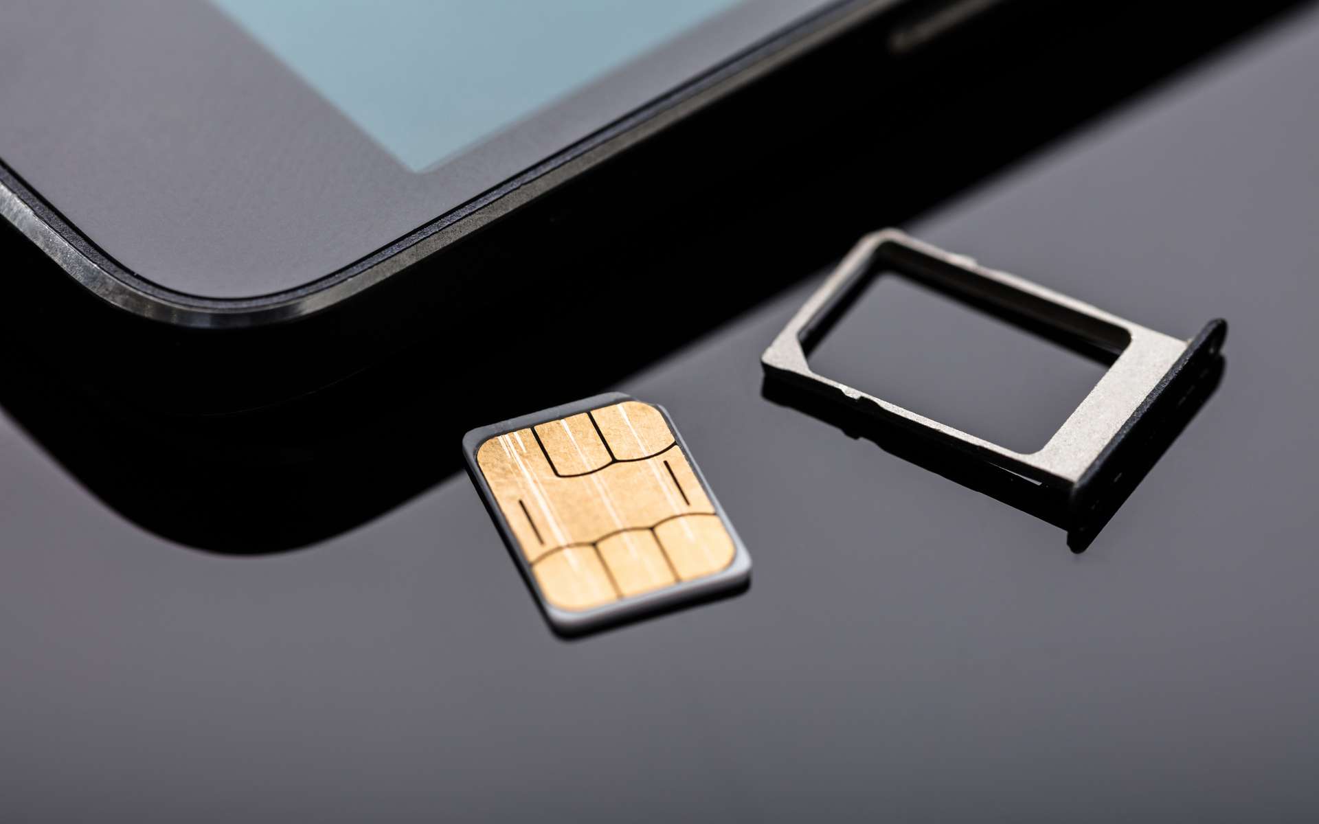 La carte SIM est une puce à mémoire, que l'on trouve dans les téléphones portables. © Andrey Popov, Adobe Stock