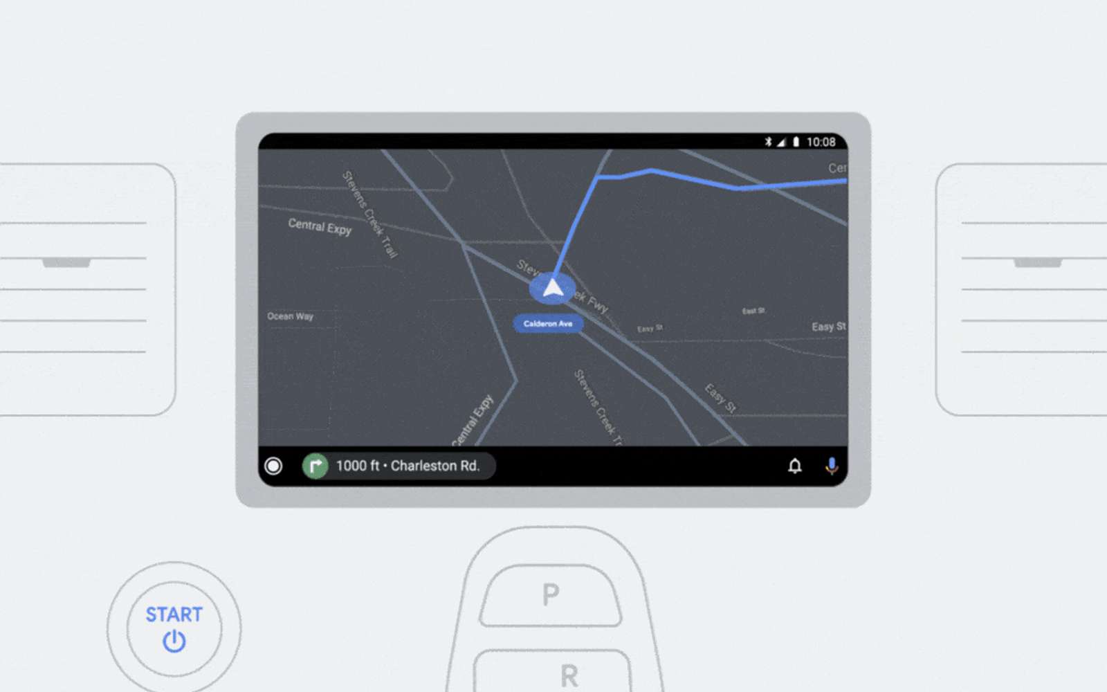 Démarrer sa BMW avec le smartphone, c’est bientôt possible avec Android Auto. © Google