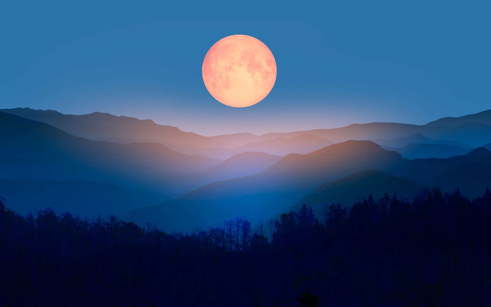 En images : la « super-Lune bleue » resplendit dans le ciel nocturne