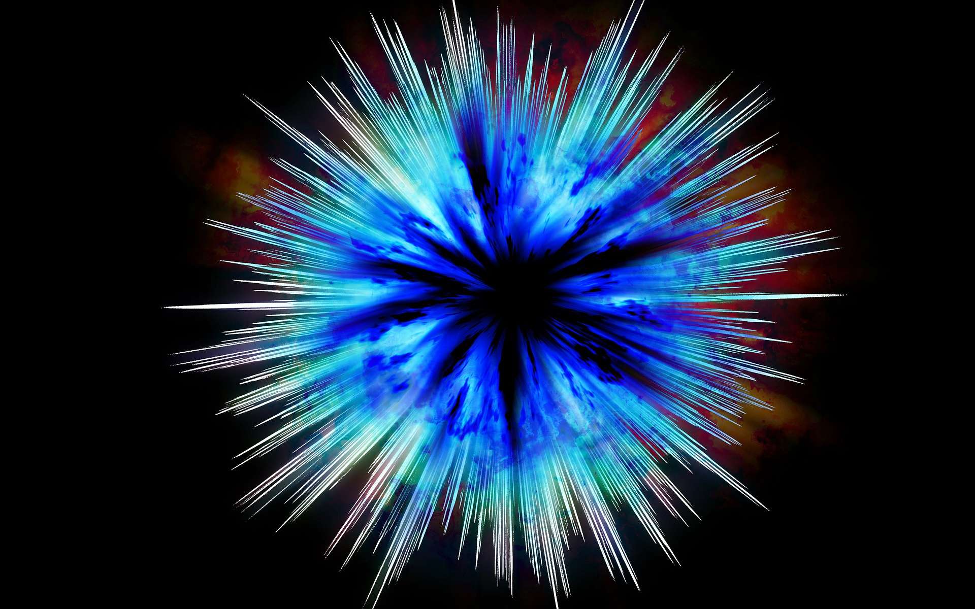 Au départ, il y avait un espace très restreint que l'on a baptisé Big-Bang. Il deviendra par la suite l'Univers. © Public Domain