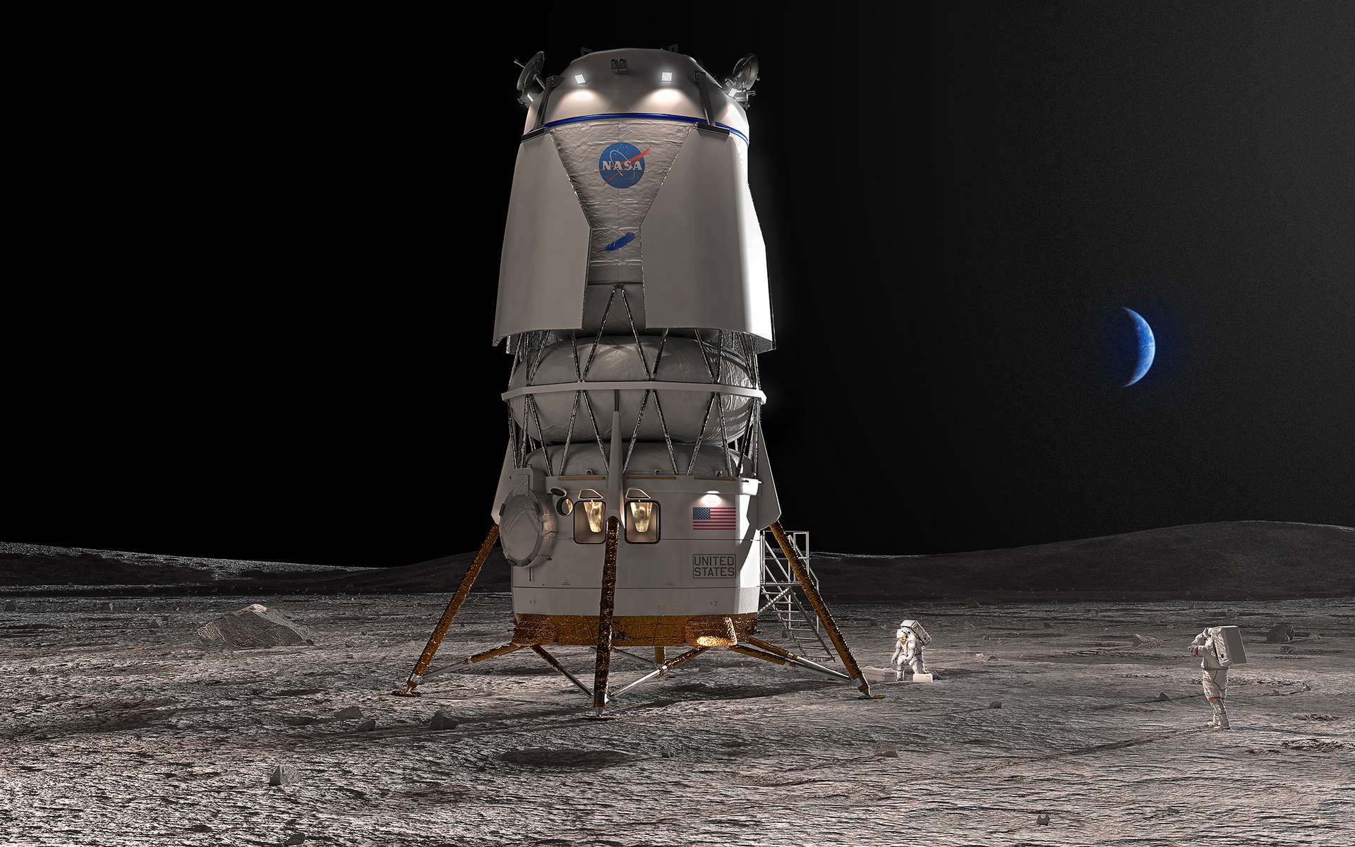 Blue Origin décroche un contrat de 3,4 milliards de dollars avec la Nasa pour se poser sur la Lune