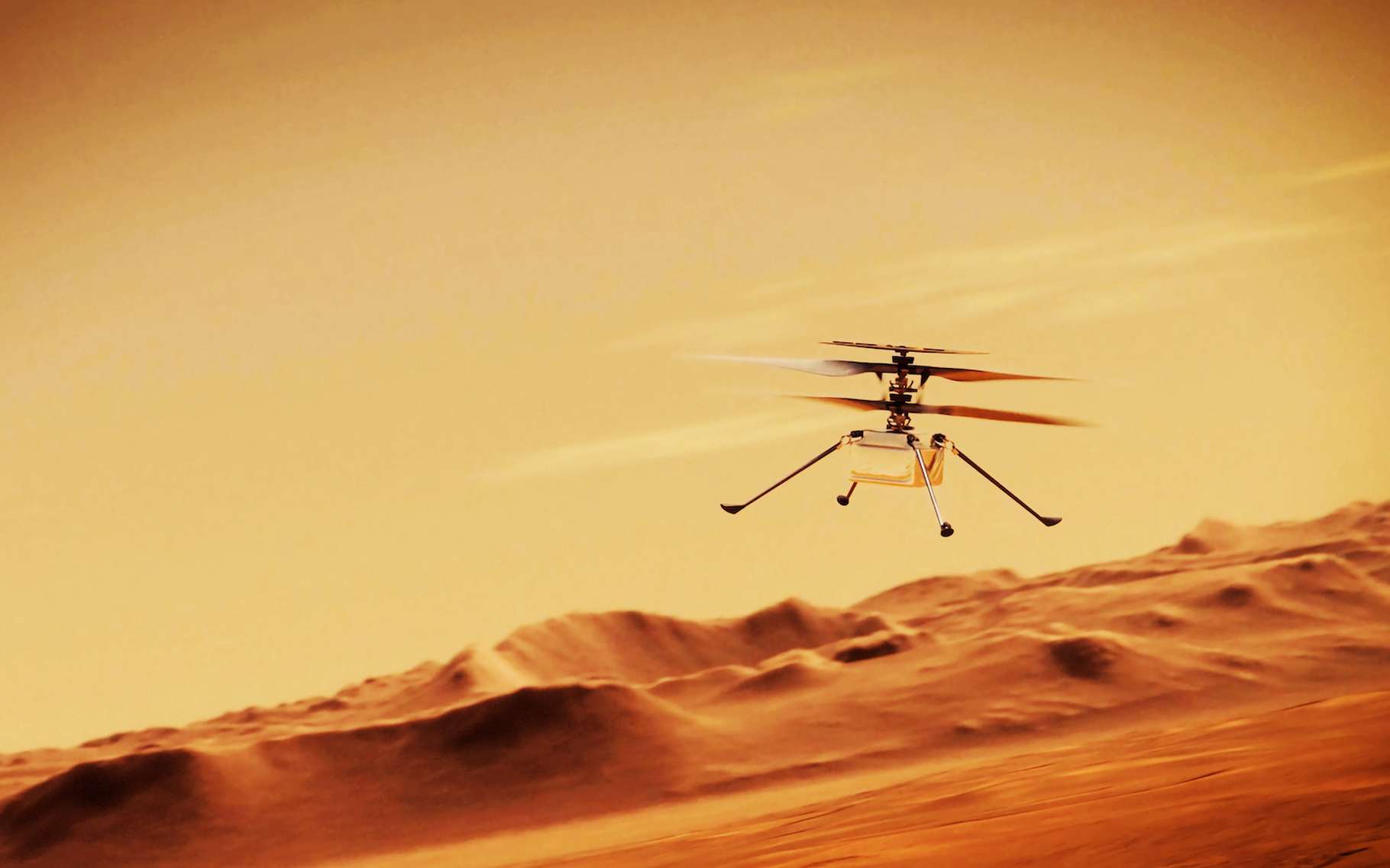 Dans le ciel de Mars, l'hélicoptère Ingenuity n'a de cesse de surprendre !