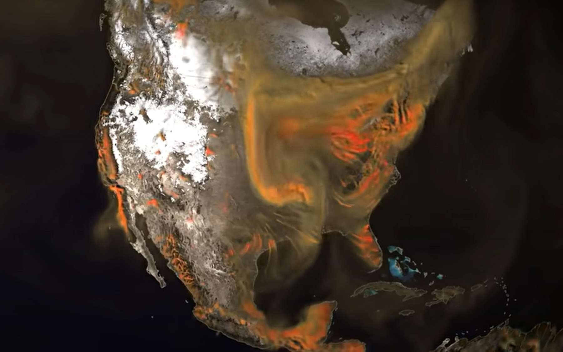 Une vidéo hypnotisante de la Nasa montre la danse du CO2 dans l'atmosphère avec des détails stupéfiants