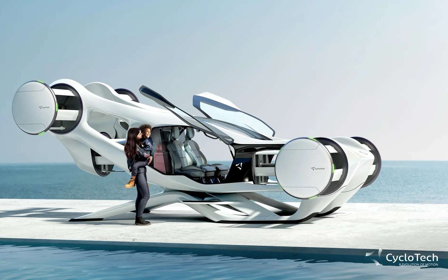 Une magnifique voiture volante sans aile et à propulsion cycloïdale qui fait rêver !