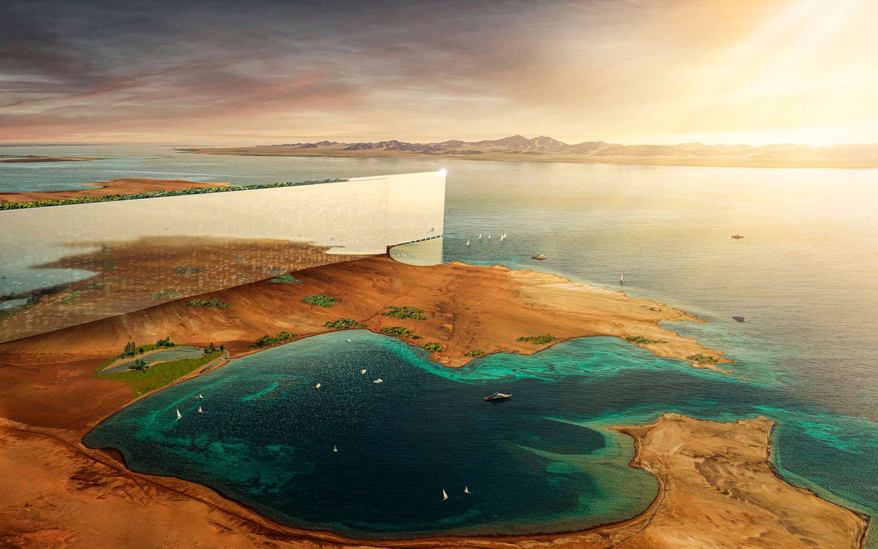 « The Line », le projet pharaonique d'un immeuble-miroir de 170 km de long !