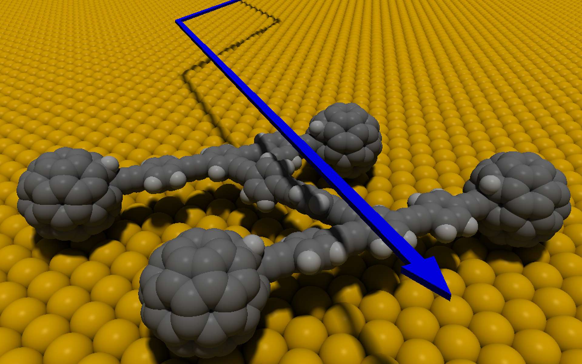 Une nanocar dessinée par l’université Rice. © Tour Group, Rice University