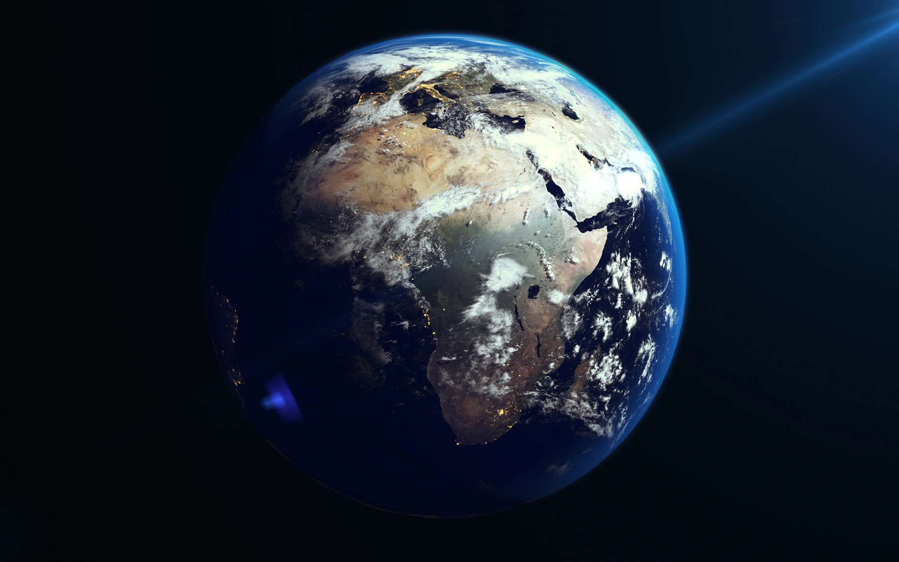Illustration de la Terre vue de l'espace. © Shutterstock