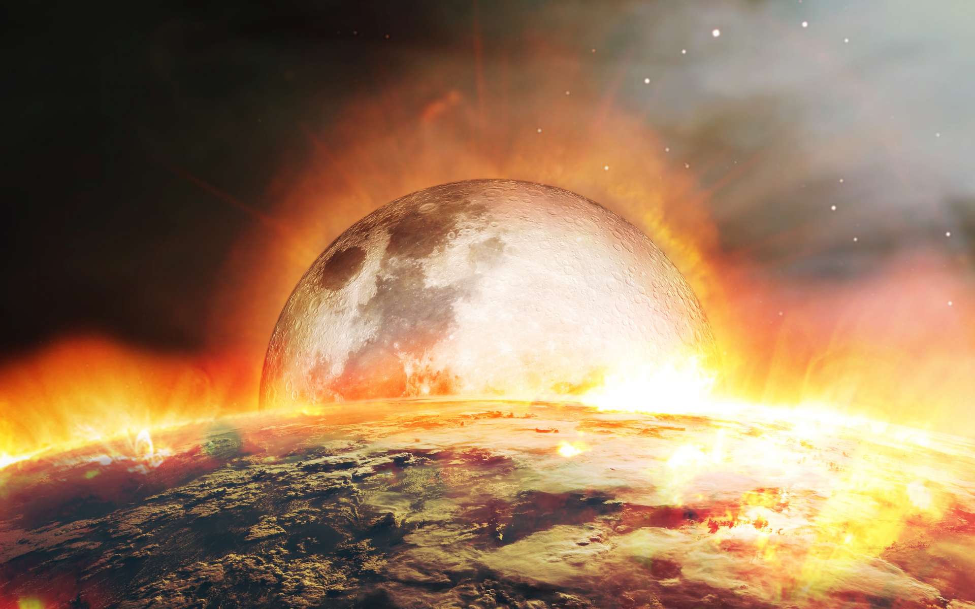 La Lune pourrait-elle tomber sur la Terre ? © Paopano, Adobe Stock