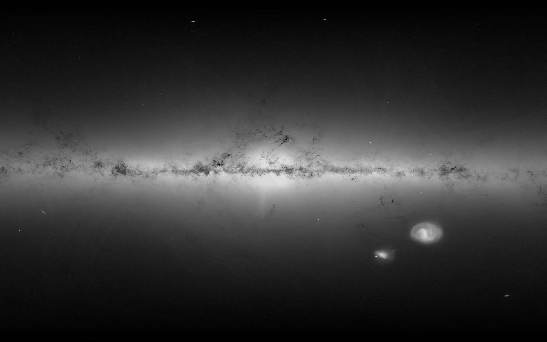 Une cinquantaine de galaxies gravitent autour de la Voie lactée. © ESA, Gaïa, DPAC, CC BY-SA 3.0 IGO