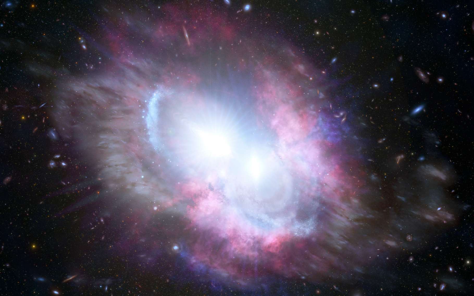 Ce quasar hors du commun révèle la collision inévitable de deux trous noirs géants