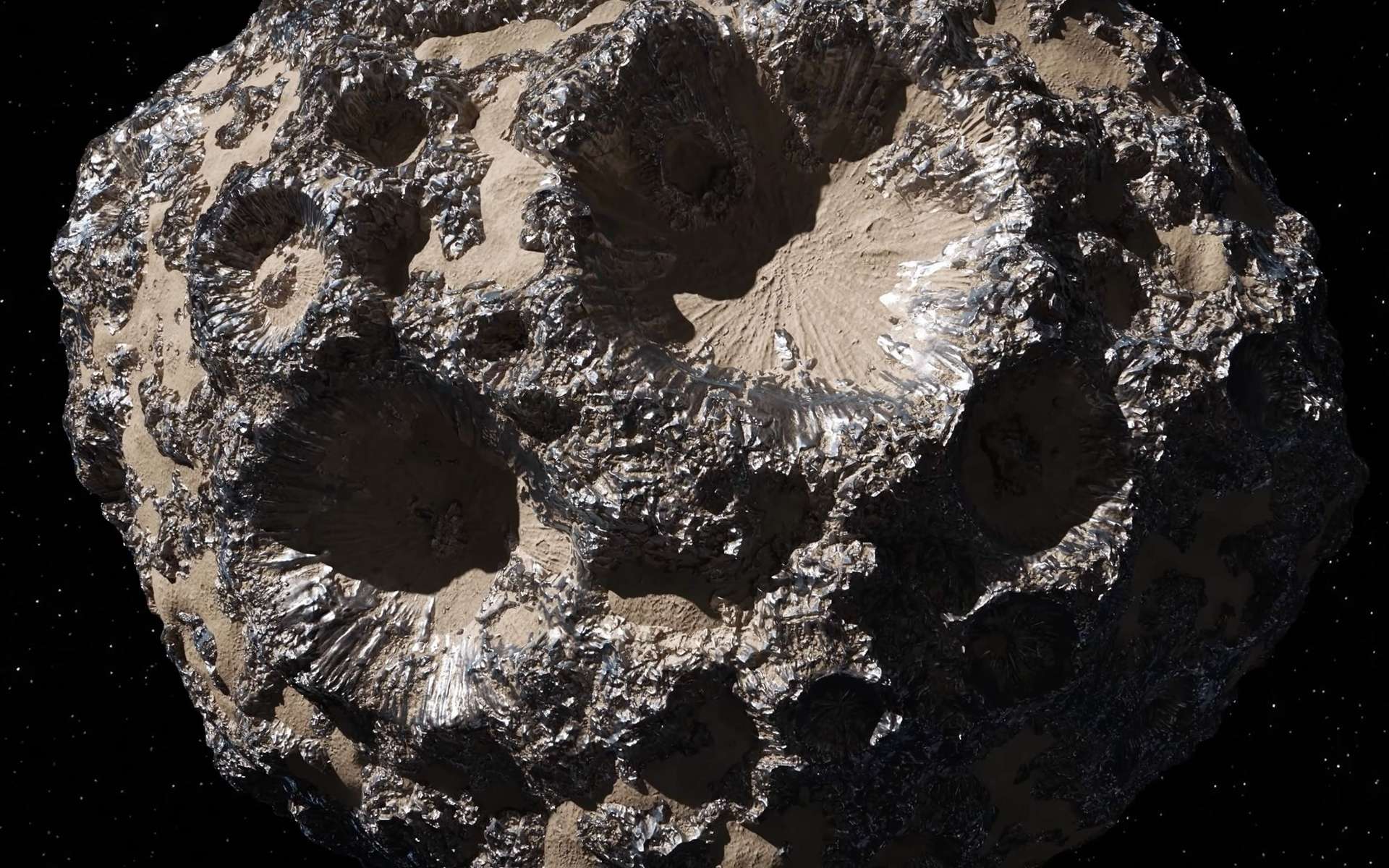 Vue d'artiste de l'astéroïde (16) Psyché. © Nasa, JPL-Caltech, ASU