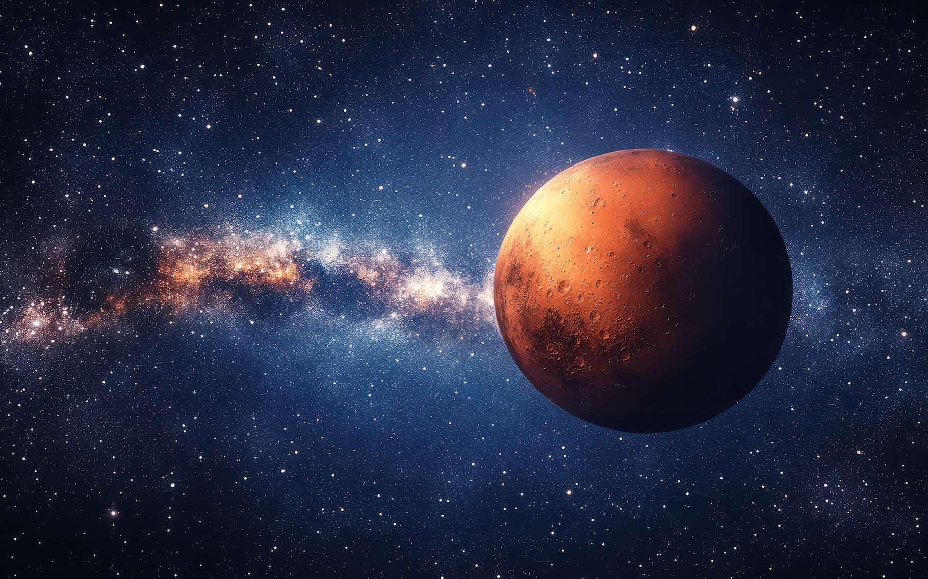 Mars est 2,5 fois plus grande dans le ciel qu'il y a quelques mois et parfaitement alignée avec la Terre et le Soleil ce soir