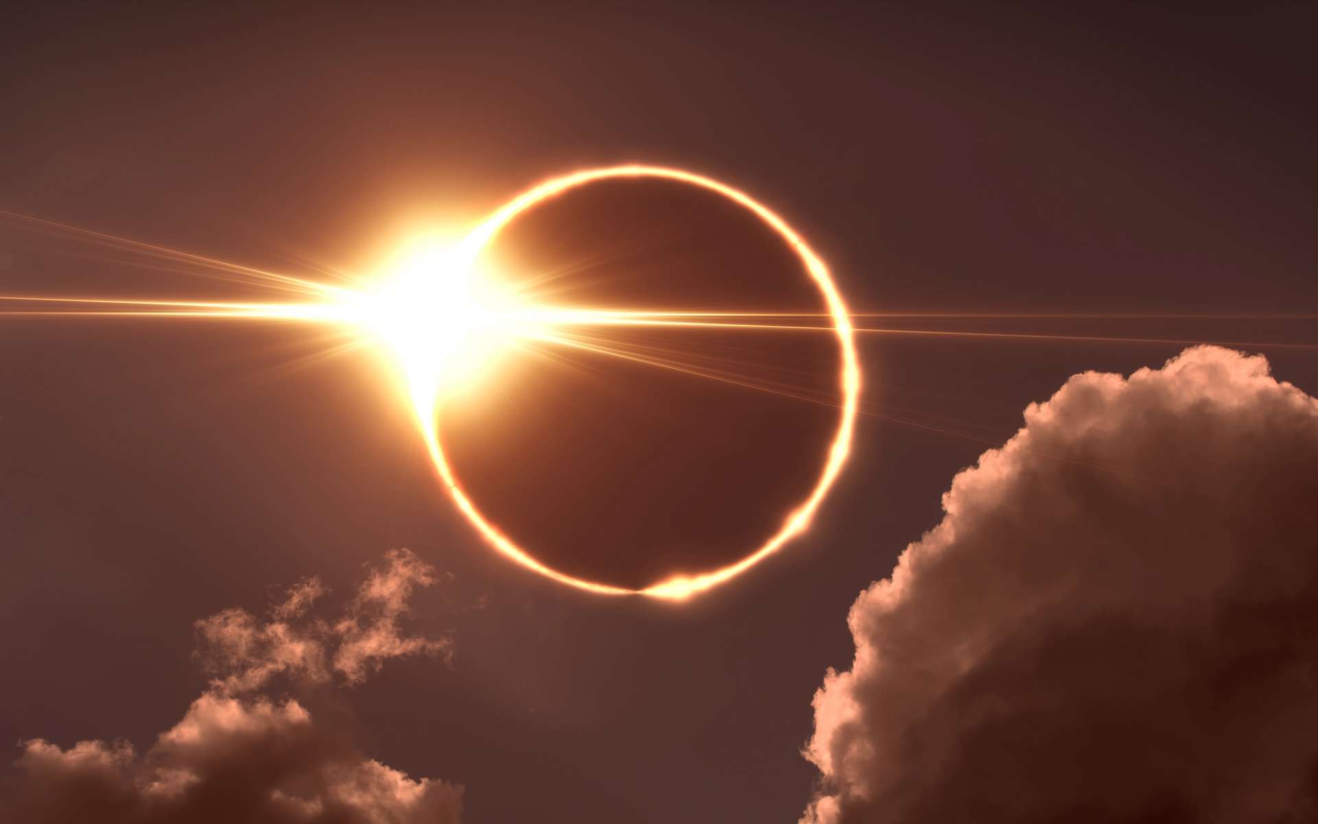 Les plus belles images de l'éclipse de Soleil hybride