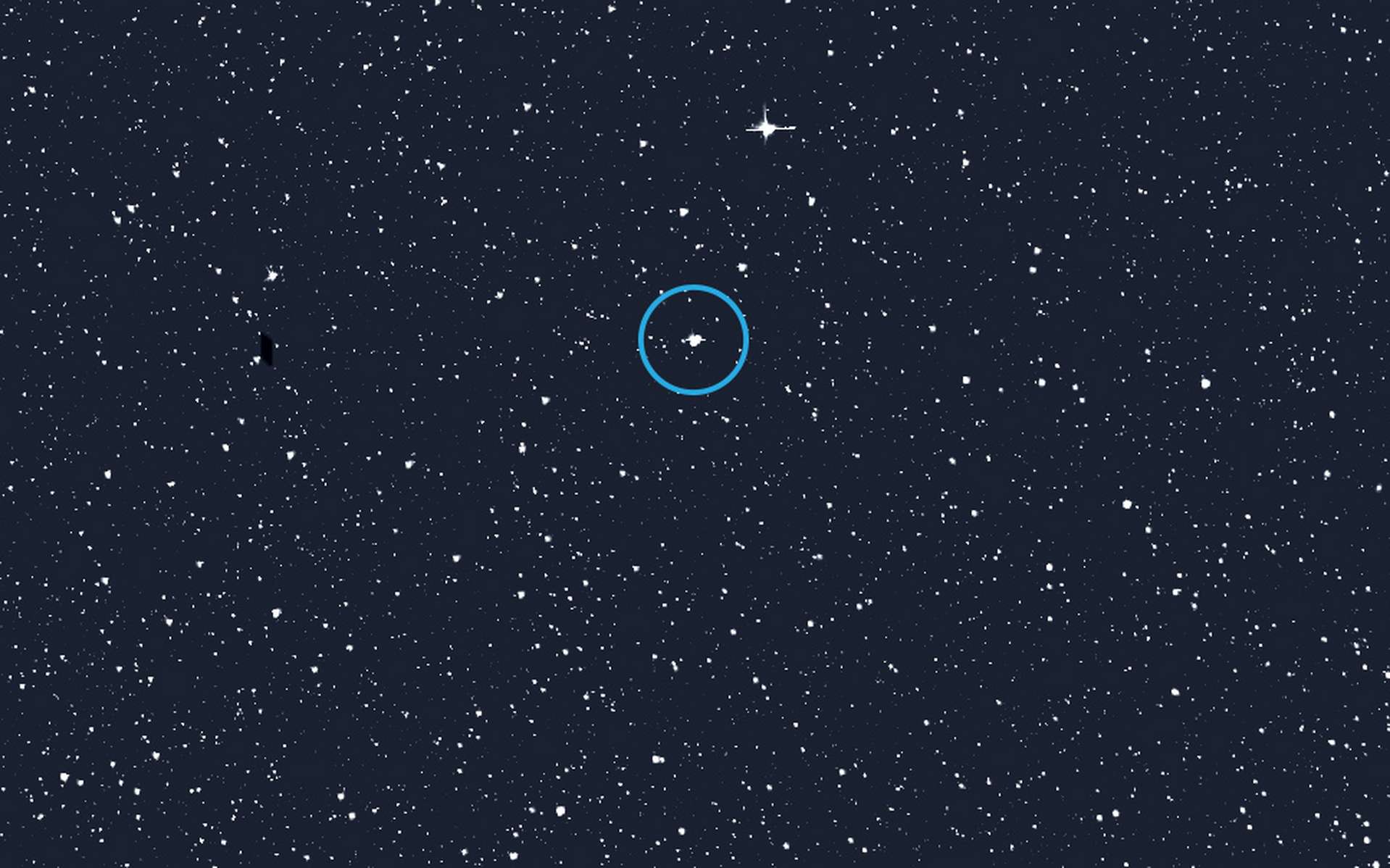 L'étoile Alpha Draconis (encerclée), également connue sous le nom de Thuban dans l'ancienne Égypte, est connue depuis longtemps pour être un système binaire. Maintenant, les données du Tess de la Nasa montrent que ses deux étoiles subissent des éclipses mutuelles. © Nasa, MIT, Tess