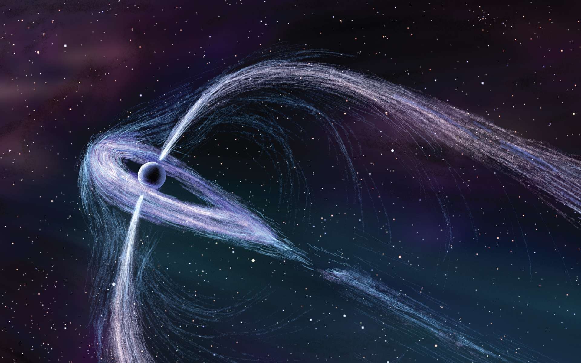 De la matière noire a-t-elle été détectée par le satellite Pamela ? Ici, illustration du pulsar Geminga. © Nahks TrEhnl, Nasa