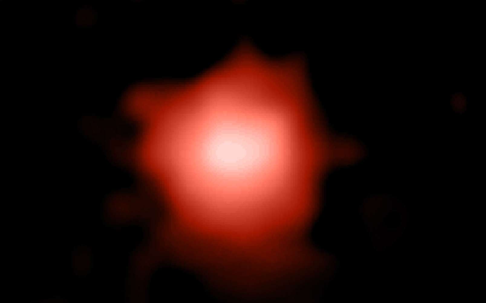 Un zoom sur Glass-z13. © (Naidu et al. 2022). Image: Pascal Oesch (University of Geneva & Cosmic Dawn Center, Niels Bohr Institute, University of Copenhagen). Raw data: T. Treu (UCLA) and GLASS-JWST. NASA/CSA/ESA/STScI“