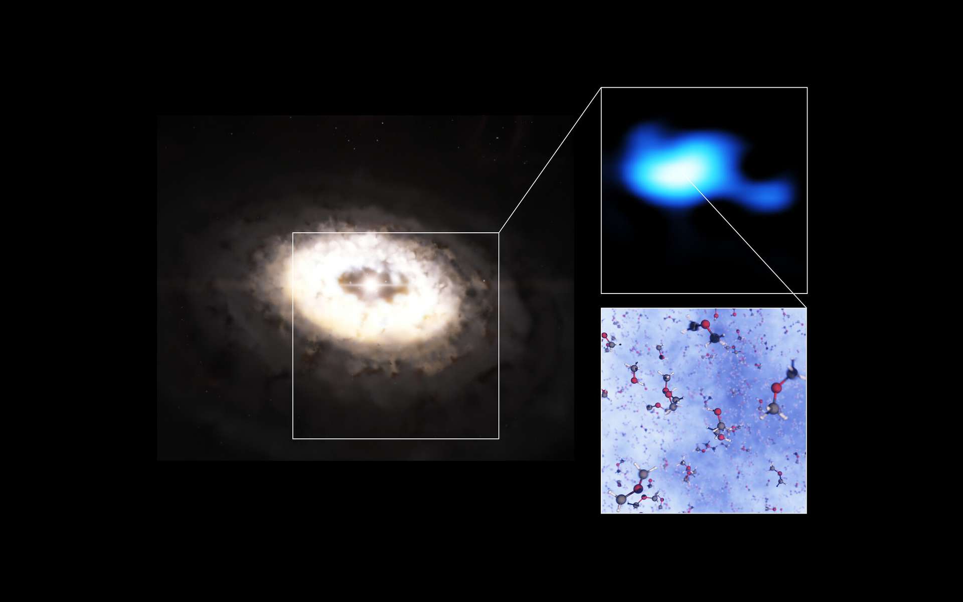 Découverte de la plus grosse brique de la chimie de la vie dans un disque protoplanétaire