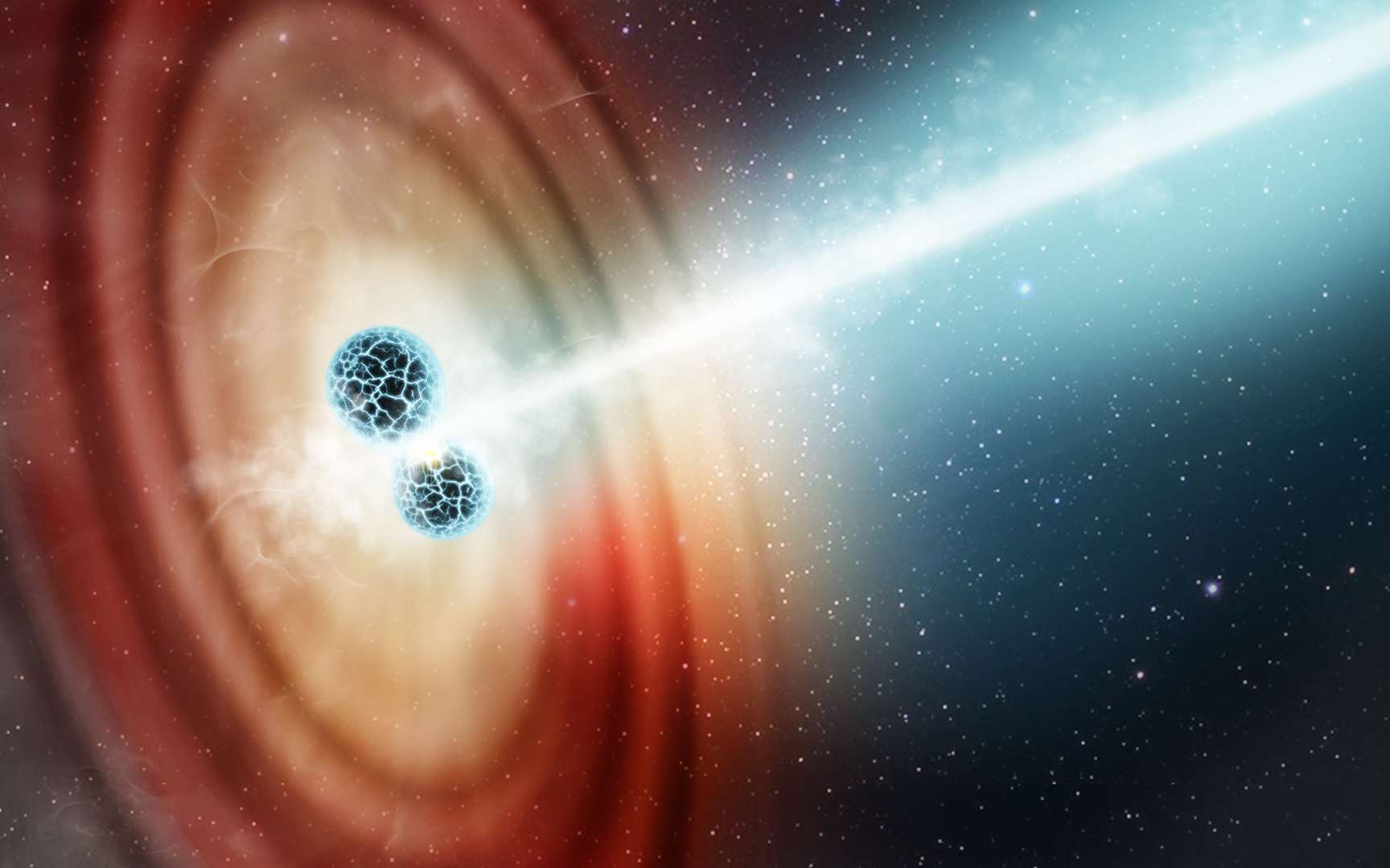 Hubble révèle des jets ultrarelativistes « transluminiques » associés à la kilonova de GW170817