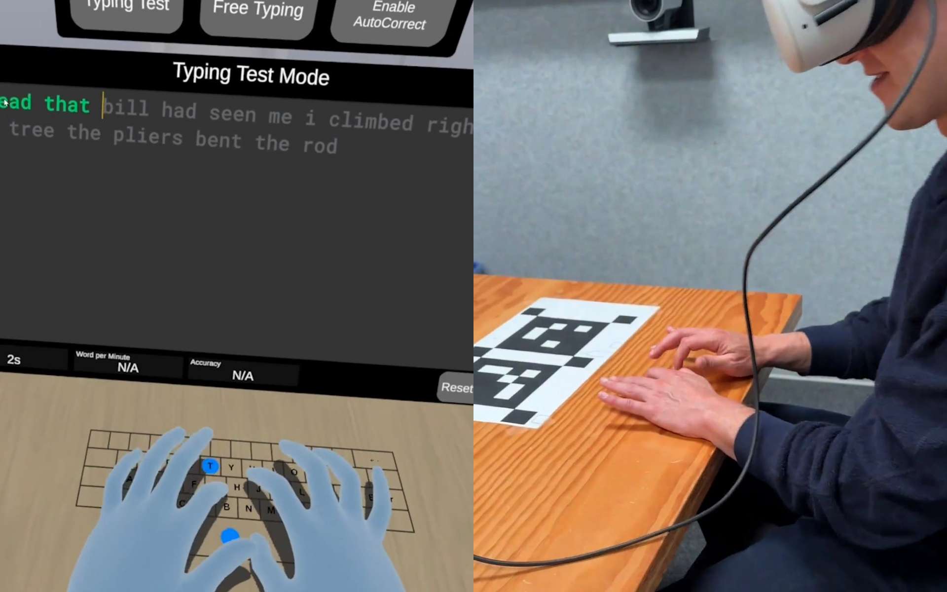 N'importe quelle surface devient un clavier avec le casque de réalité virtuelle de Meta
