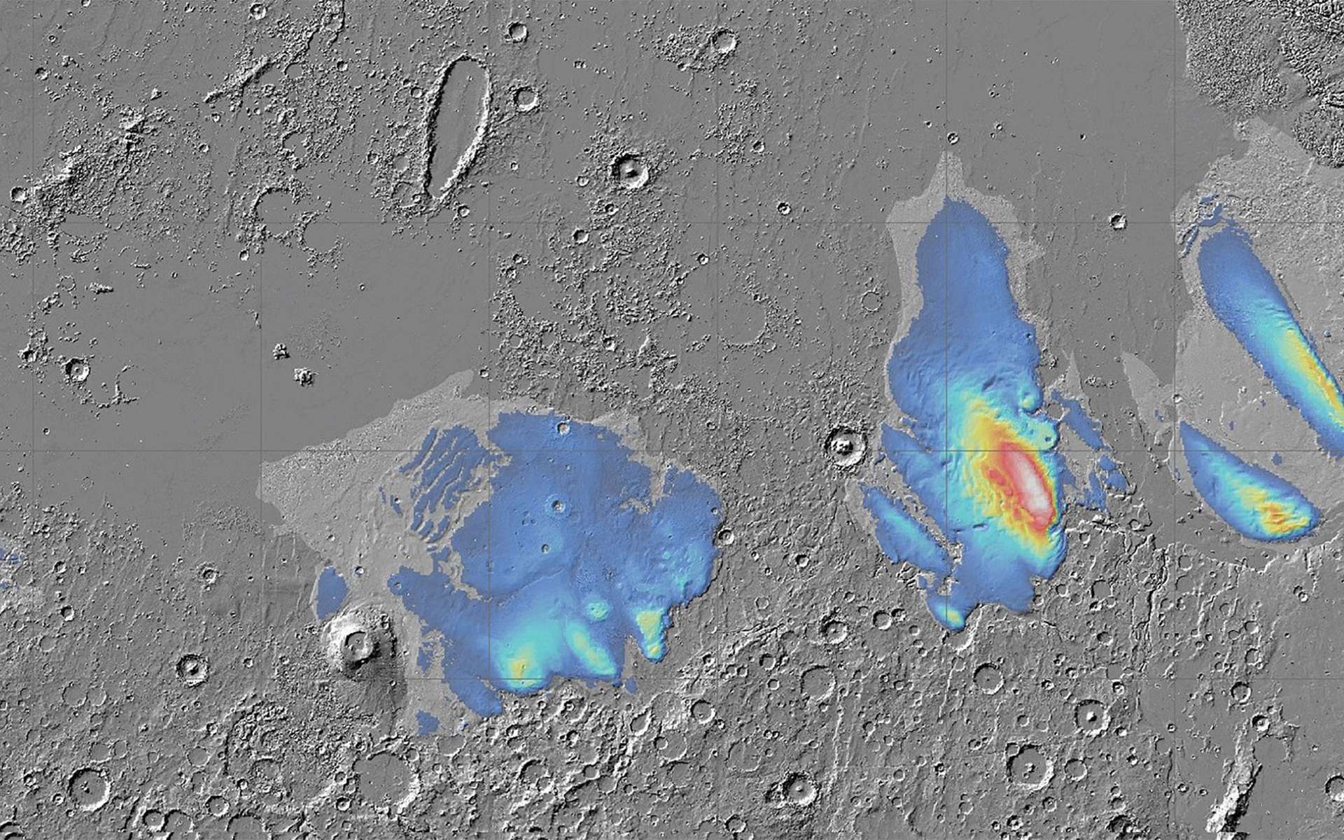 Mars : d'importantes quantités de glace d'eau découvertes à son équateur
