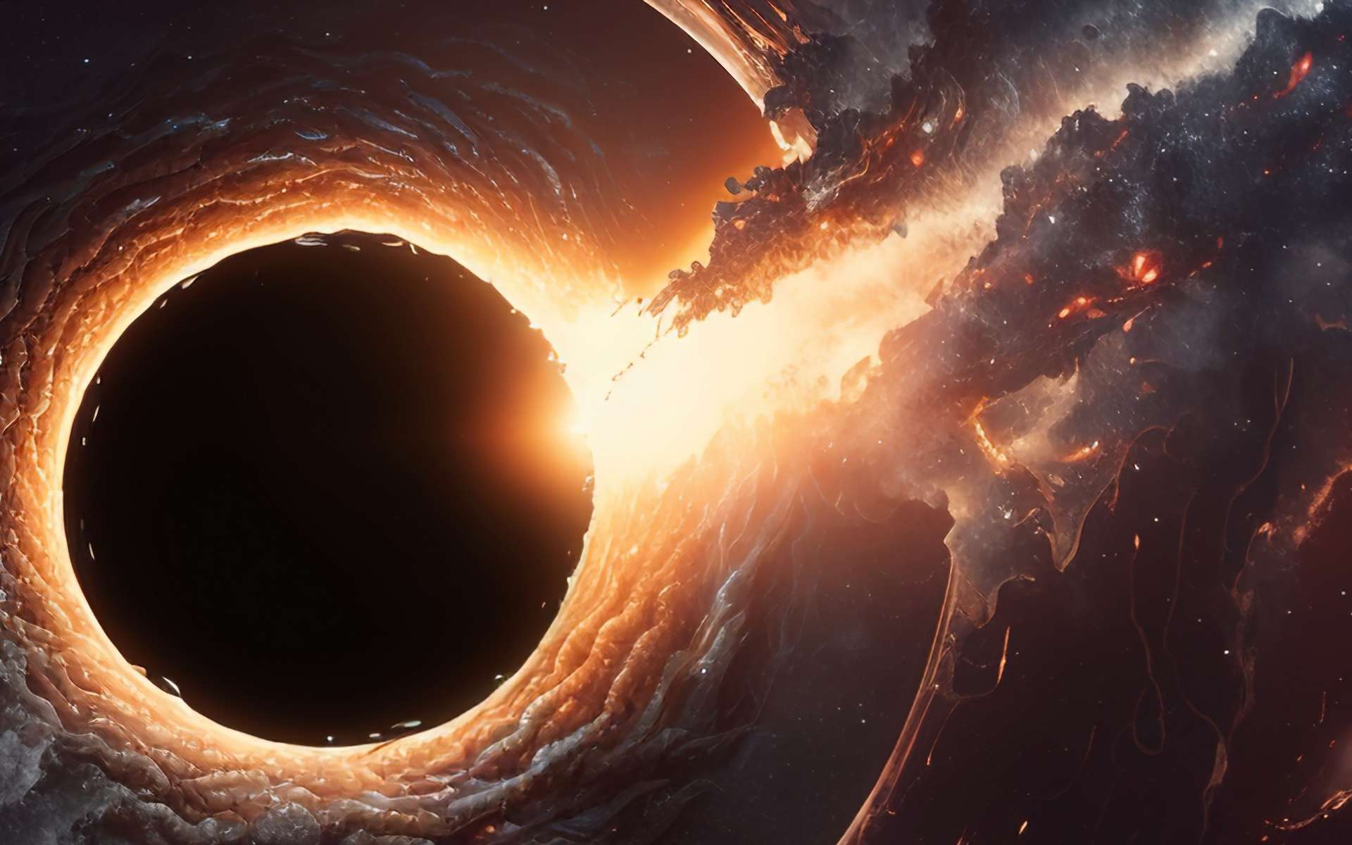 La moitié des trous noirs « rotent » des années après avoir dévoré une étoile !