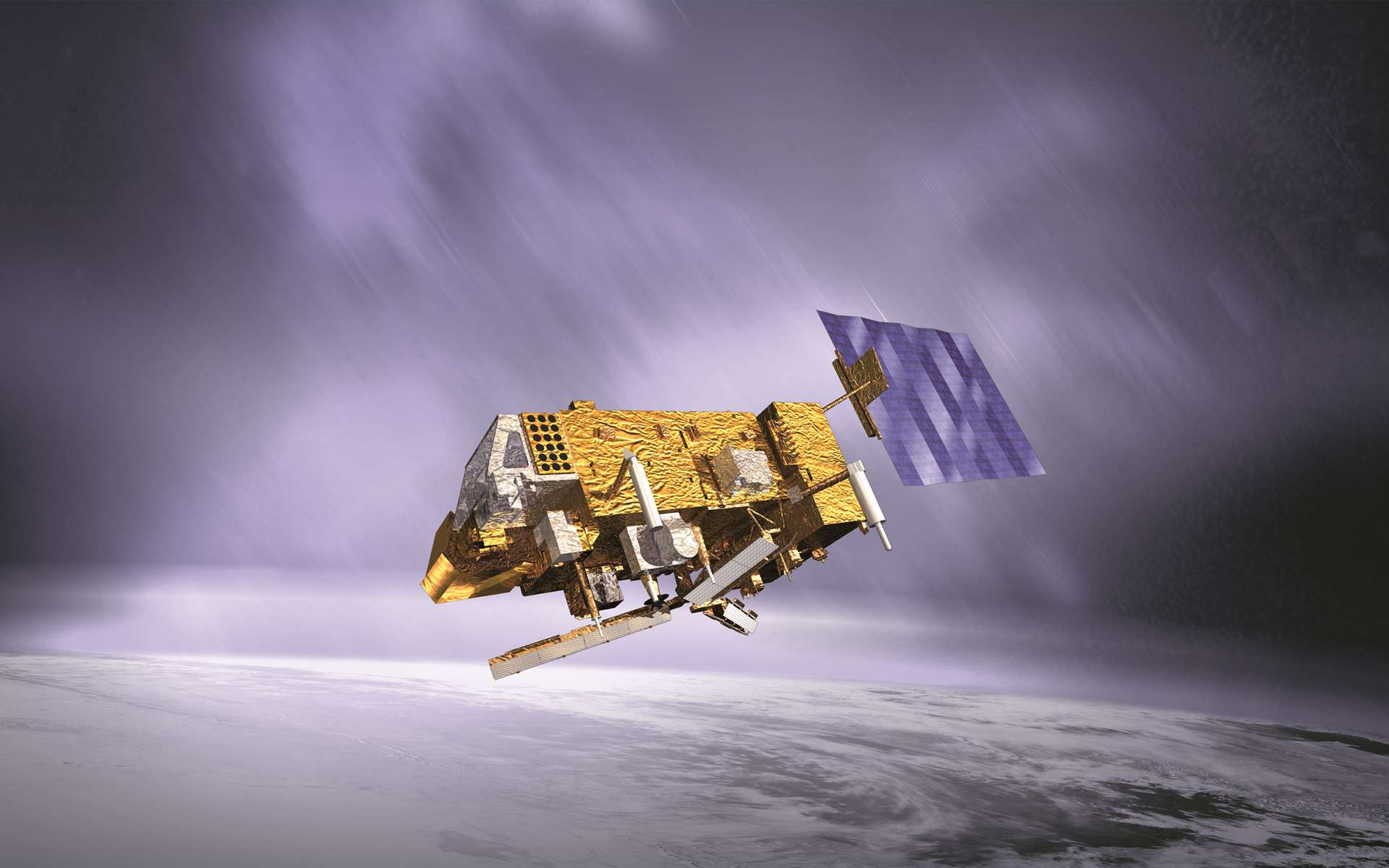 Depuis son lancement il y a 10 ans, le satellite MetOp-A a fait près de 52.000 fois le tour de la Terre, transmis plus de 100 téraoctets de données météorologiques et climatiques 24 heures sur 24 et 7 jours sur 7. © ESA, Eumetsat
