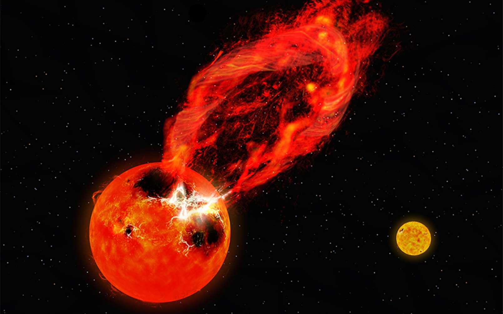 Des éruptions 10 fois plus puissantes que celles du Soleil observées sur des étoiles