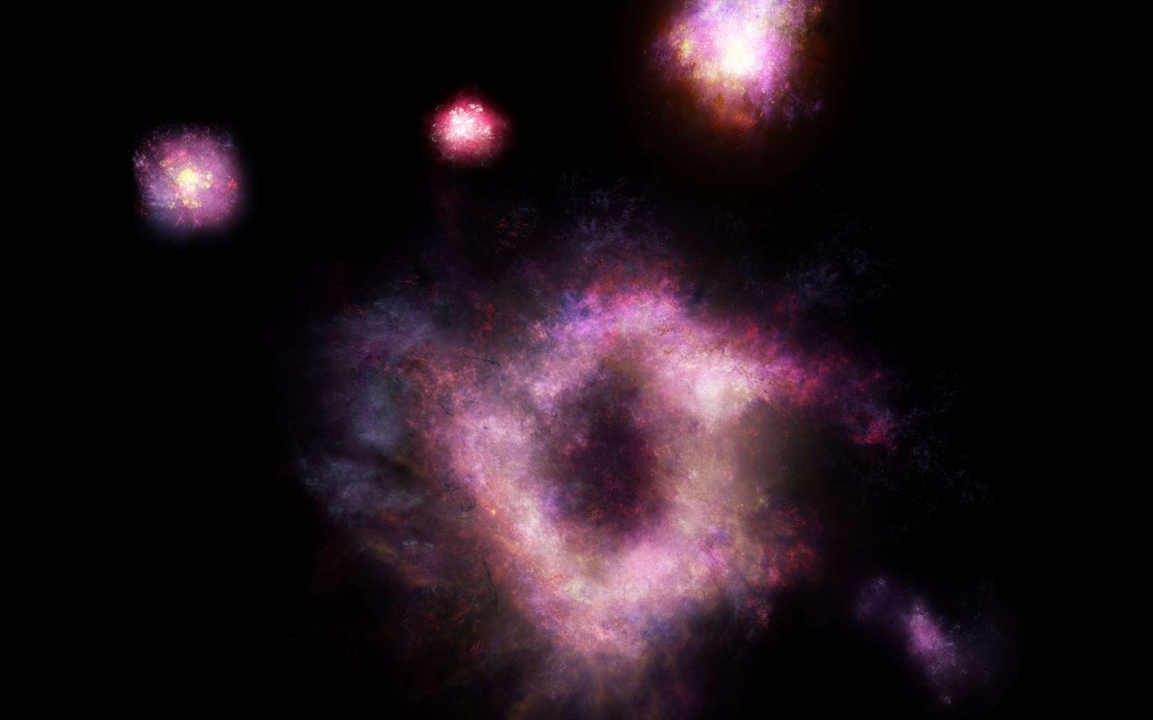 Une rare galaxie « anneau de feu » découverte à 11 milliards d'années-lumière