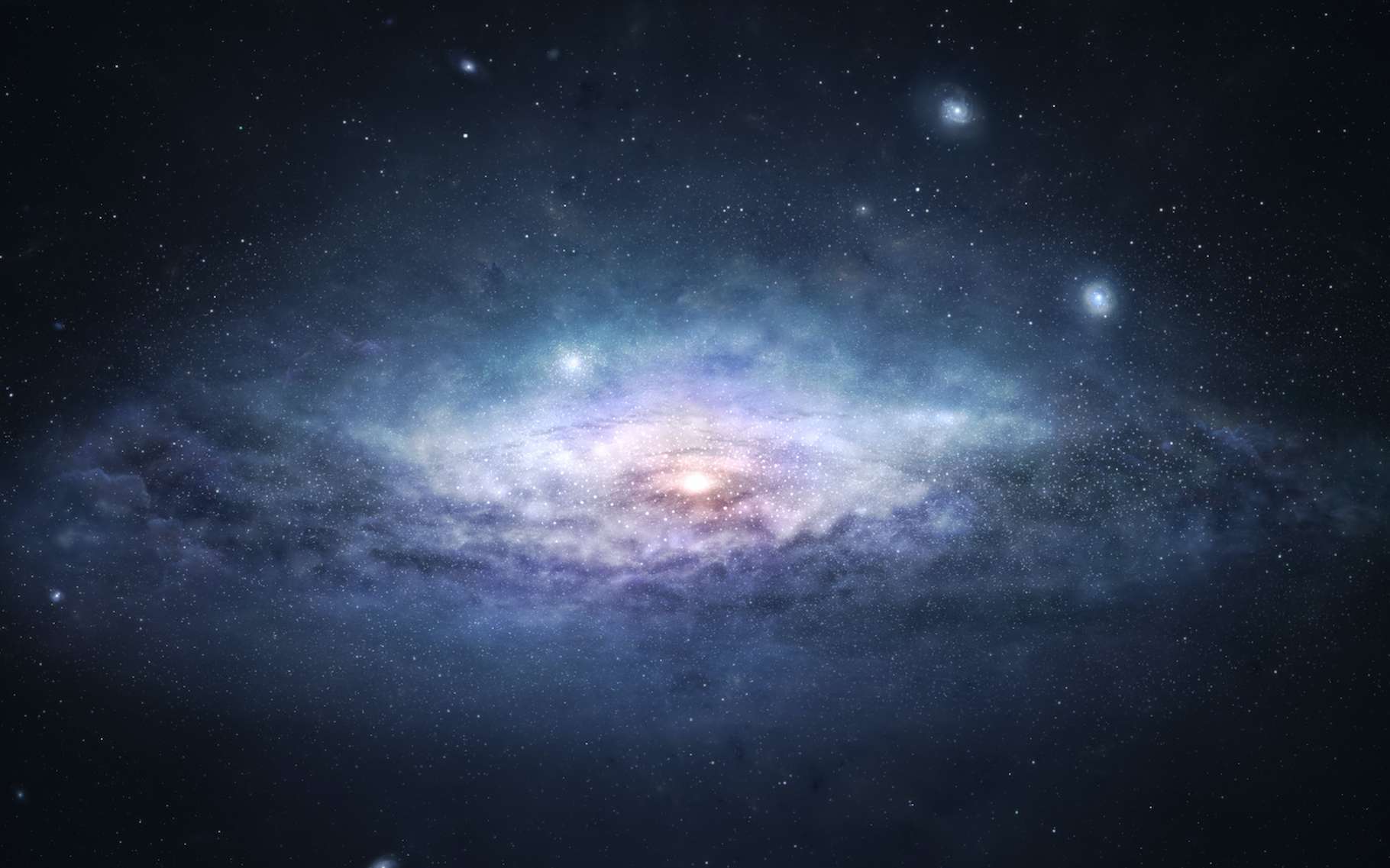Ici, en illustration, une galaxie comme notre Univers en compte beaucoup. Mais la galaxie « ultra-massive » que des astronomes de l’université de Californie à Riverside (États-Unis) ont découverte récemment dans la jeunesse de l’Univers est surprenante. © Yuriy Mazur, Adobe Stock