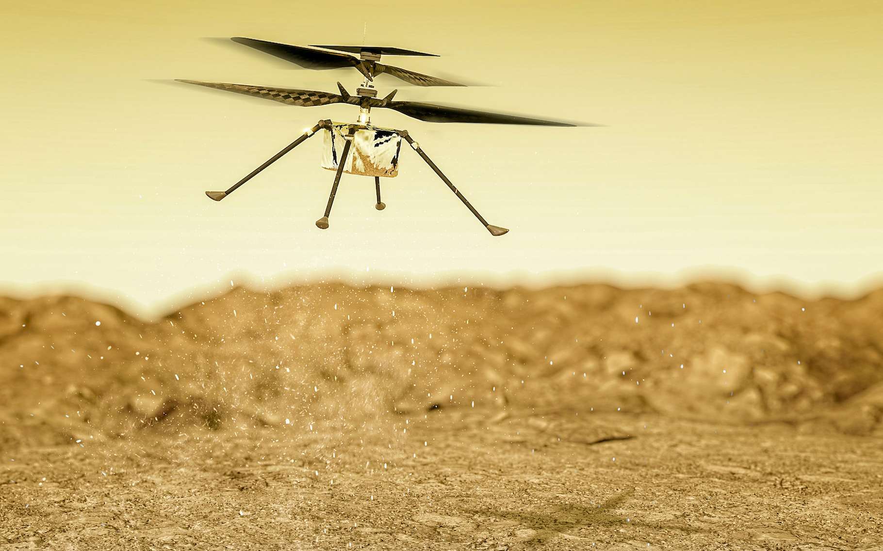 Un objet non identifié s'est accroché à l'hélicoptère Ingenuity sur Mars