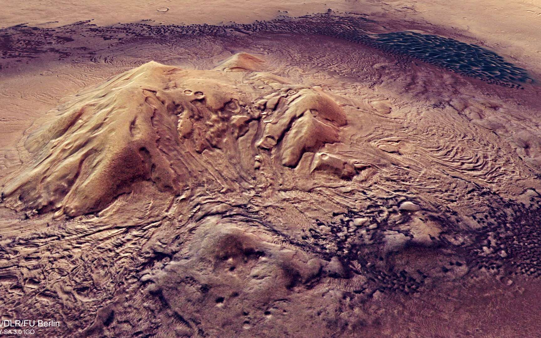 Mars : explorez le sombre cratère Moreux