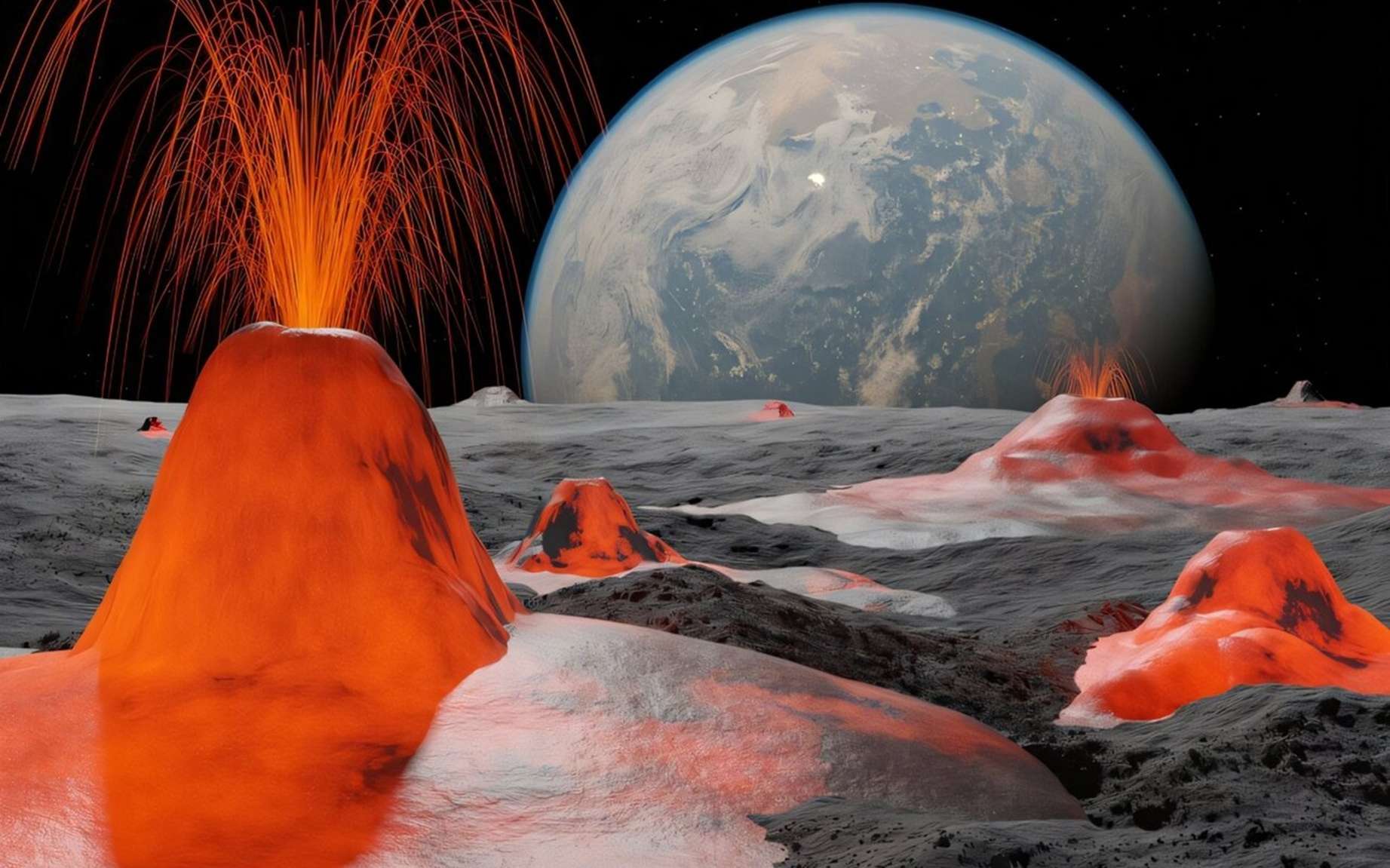 Il y a 4,35 milliards d'années, la Lune devait être l'un des corps les plus volcaniquement actifs du Système solaire !